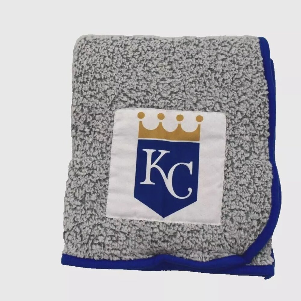Northwest MLB Kansas City Royals Soft Two Tone Sherpa Throw 50"x60" Blanket New